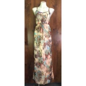 French Connection side slit maxi dress with tie detail on front and back